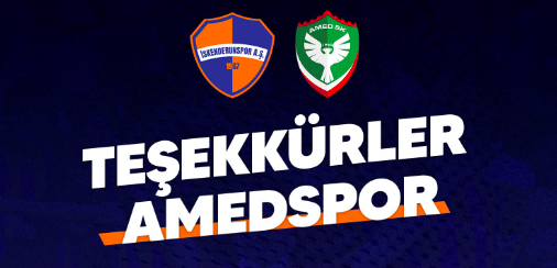 İskenderunspor'dan Amedspor'a teşekkür